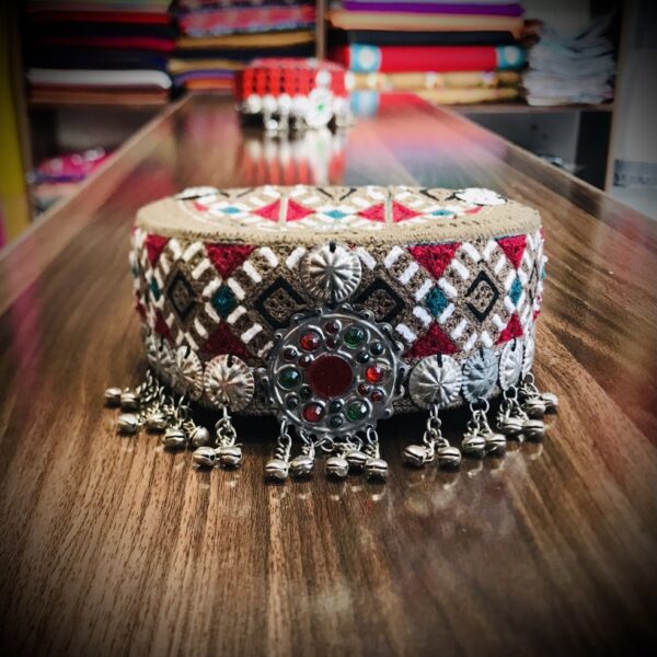 Traditional Cap (Multi colors Handmade Embroidery) - Image 2